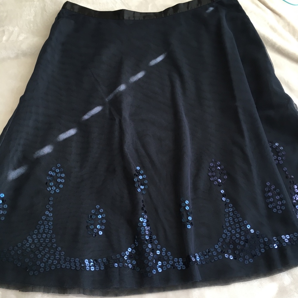 Old Navy Skirt - Navy with sequins.  Low Waist S12 - Picture 2 of 4